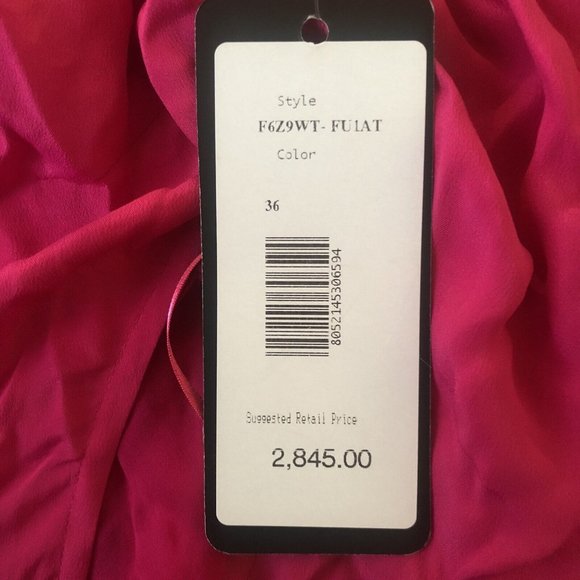 Dolce & Gabbana Boat Neckline Dress Raspberry Rose Pink Silk - Picture 5 of 8